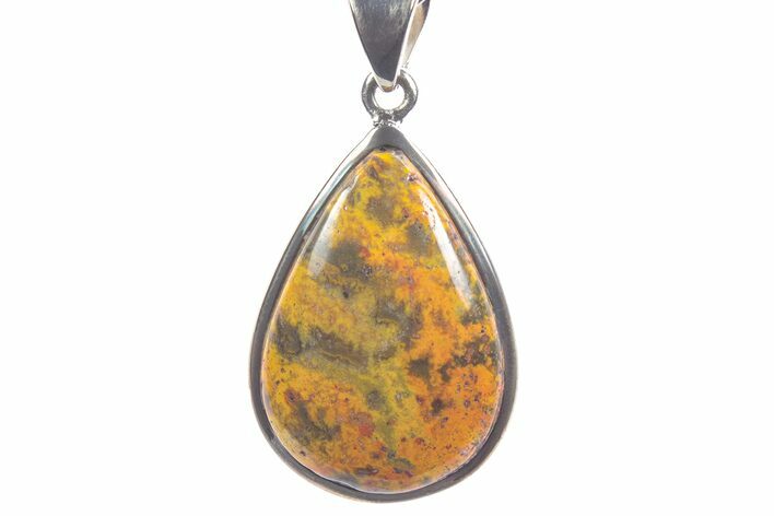 Bumblebee Jasper Pendant (Necklace) - Sterling Silver #241236